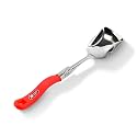 Kitchen Expert Stainless Steel Serving Spoon with Plastic Handle | 1 pc | Kitchen Cooking Utensil | Karchi | Steel Spoon for Serving | Spatula Spoon for Soup, Gravies, Curry, Rice &amp; Frying