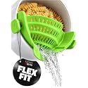 Kitchen Gizmo Snap N' Strain Pot Strainer - Silicone Pasta Strainer Gadget