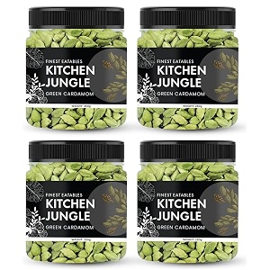 kitchen jungle cardamom green elaichi 100 gm  smallmediumbold 8mm  bold pack of 4