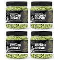 Kitchen Jungle Cardamom Green, Elaichi 100 gm [ Small/Medium/Bold 8mm ] (BOLD PACK OF 4)