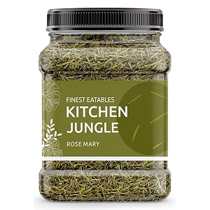 kitchen jungle rosemary leaves 250gm organic dried for foods amp hair jar pack