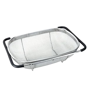 stainless steel expanding sink strainer retractable drain basket kitchen gadget - 365 cm - silver