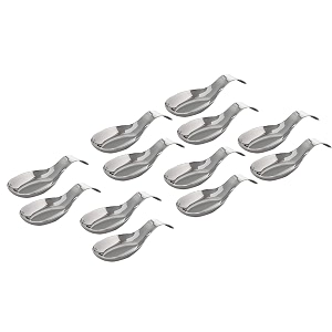 n-stainless steel spoon rest for holding messy spoon after stirring - pack of 12