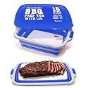 KITCHEN PERFECTION Collapsible XL Smoker &amp; BBQ Prep Tub with Locking Lid