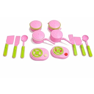 kitchen play set toys for girls -12 pcs portable cooking kitchen play set pretend play food party role toy for boys girls multicolor