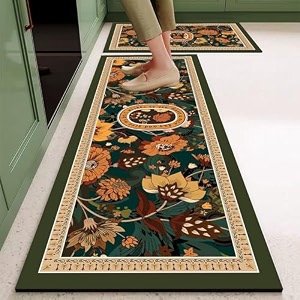 kitchen rugs set of 2 fall kitchen floor mat non slip anti fatigue kitchen mats for floor kitchen runner rug set m16