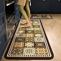 Kitchen Runner Mat Set of 2 PVC