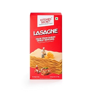 kitchen secret lasagne pastasheets 500gm - 100 durum wheat semolina fresh pasta with high protein amp fiber 100 eggless no maida amp no preservatives easy to cook tasty italian dish anytime
