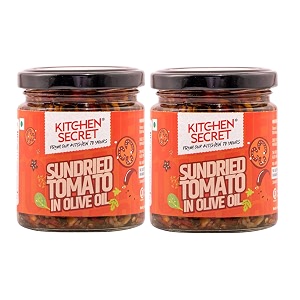 kitchen secret sundried tomato in olive oil 185g - for pasta sandwiches wraps pizzas rice amp grain bowls quality ingredients no preservatives or additives pack of 2