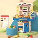 Kitchen Set Toy for Kids, Blue, Plastic, Ages 3+, Best Cooking Set for Kids, Play with Unlimited Fun | Size 51 * 35 * 16