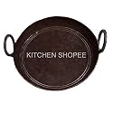 Heavy Base Iron Flat Kadai Fry Pan for Making jalebi, dal tadka, 12 Inches,310 cm Original Iron loha color black 4 Liters