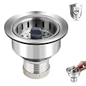 Kitchen Sink Drain Strainer Compatible with Moen, 3-1/2 Inch, Stainless
