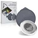 Kitchen Sink Drain Strainer Stopper,Patented Reversible Chain Mesh Basket
