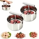 Kitchen Stainless Steel Meatball Mould, Non-Stick Press for Uniform Turkey,Veggie & Dessert Balls,Easy-Clean Smooth Surface,Compact Storage，6+12Hole