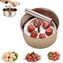Kitchen Stainless Steel Meatball Mould, Non-Stick Press for Uniform Turkey,Veggie & Dessert Balls,Easy-Clean Smooth Surface,Compact Storage，6Hole