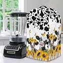 Kitchen Stand Mix Blender Cover with Drawstring Kitchen Appliance Anti Fingerprint Dust Proof Stain Resistant Coffee Maker Food Processor Stand Mixer Cover Sunflower Milk Cow