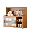 Kitchen Storage Cabinet, Countertop Cabinet with Sliding Door, Pantry Storage Cabinet with Adjustable Shelves, Freestanding Floor Storage Cabinet ﻿ Multi Scenario Use(Brown,67cm)