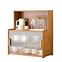 Kitchen Storage Cabinet, Countertop Cabinet with Sliding Door, Pantry Storage Cabinet with Adjustable Shelves, Freestanding Floor Storage Cabinet ﻿ Multi Scenario Use(Brown,55cm)