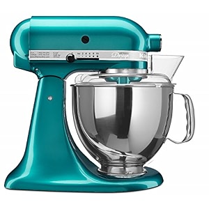 kitchenaid artisan design tilt head 300 watt stand mixer 5ksm150psbsa 10 speed 48 litre 5qt sea glass