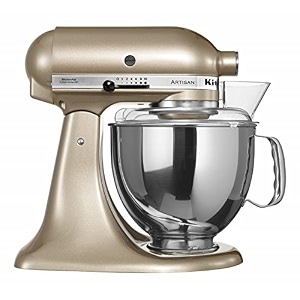 kitchenaid artisan design tilt head 300 watt stand mixer 5ksm150psbcz 10 speed 48 litre 5qt golden nectar