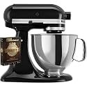 KitchenAid Artisan Series 5 Quart Tilt Head Stand Mixer with Pouring Shield KSM150PS, Onyx Black Bundle with Deco Essentials Exclusive CPS 1 Year Extended Protection Pack