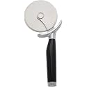 KitchenAid Classic Pizza Wheel with Sharp Blade For Cutting Through Crusts, Pies and More, Built In Finger Guard for Safety and Comfort Grip to Protect Fingers, Dishwasher Safe, 9-Inch, Black