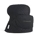 KITCHENAID Fitted Tilt-Head Solid Stand Mixer Cover with Storage Pocket, Quilted 100% Cotton, Matte Black, 14.4"x18"x10", NEW AND IMPROVED FIT