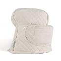 KITCHENAID Fitted Tilt-Head Stand Mixer Cover with Storage Pocket, Quilted 100% Cotton,14.4"x18"x10", Milkshake Tan
