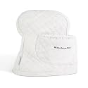 KITCHENAID Fitted Tilt-Head Stand Mixer Cover with Storage Pocket, Quilted 100% Cotton,14.4"x18"x10", Ticking Stripe Charcoal Grey