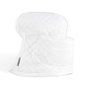 KITCHENAID Fitted Tilt-Head Stand Mixer Cover with Storage Pocket, Quilted 100% Cotton,14.4"x18"x10", White