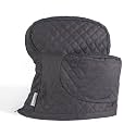 KITCHENAID Fitted Tilt-Head Stand Mixer Cover with Storage Pocket, Quilted 100% Cotton,14.4"x18"x10", Charcoal Grey
