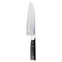 KitchenAid Premium Santoku Knife – Japanese High-Carbon Steel Blade with Non-Stick Ridges for Kitchen for Chopping, Dicing | Forged Design with Triple-Riveted Handle, Includes Blade Cover