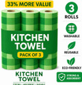 KITCHENBIZ kitchen towel roll pack of 3