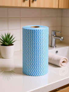 KITCHENBIZ Non Woven Reusable Kitchen Towel Roll