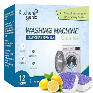 kitchengenix39s washing machine cleaning tablet descaling powder tablets washing machine deep cleaner deep cleaner tablet all companys front nd top load 24 count pack of 1 lavi lavender