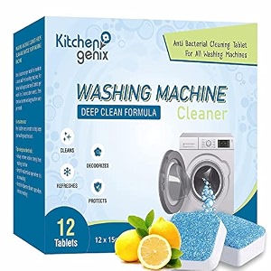 kitchengenix39s washing machine cleaning tablet descaling powder tablets washing machine deep cleaner deep cleaner tablet all companys front nd top load machine 24 count pack of 1