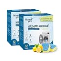 Kitchengenix'S Washing Machine Cleaning Tablet, Descaling Powder Tablets, Washing Machine Deep Cleaner, Deep Cleaner Tablet All Company'S Front Nd Top Load (24 Count (Pack Of 1), Lemon Yellow)