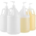 Kitchentoolz 1-Gallon Plastic Jug with Pump Dispenser - Ideal for Epoxy Resin, Laundry Detergent, Liquid Soap, Snow Cone Syrup, Batter
