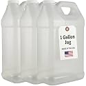 kitchentoolz 1 Gallon Water Jug with Lid – Heavy-Duty HDPE F-Style Plastic Jug for Drinking Water, Camping, Emergency Storage & Utility Liquids – Made in USA - 3 Pack