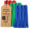 Kitchentoolz Moving Rubber Bands for Furniture & Moving Blankets - 12 Pack