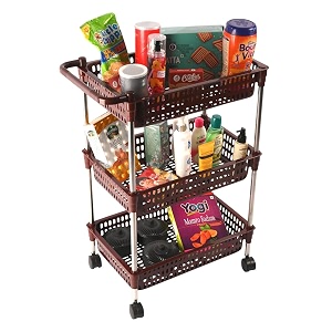 kitchivo multipurpose fruits amp vegetable standkitchen trolley with wheels  space-saving onion potato rack for kitchen storage metal 4 layer
