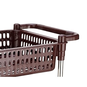 kitchivo multipurpose fruits amp vegetable standkitchen trolley with wheels  space-saving onion potato rack for kitchen storage brown - revoling 4 layer