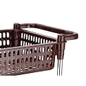 KITCHIVO™ Multipurpose Fruits &amp; Vegetable Stand/Kitchen Trolley with Wheels | Space-Saving Onion Potato Rack for Kitchen Storage (Brown - Revoling, 4 Layer)
