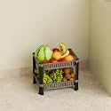 KITCHIVO™ Plastic 2-Layer Multipurpose Kitchen Organizer/Storage Rack | Onion Stand for Kitchen | Vessels &amp; Vegetable Organiser