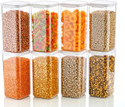 kitchkart Plastic Grocery Container  - 1500 ml (Pack of 8, White)