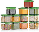 kitchkart Plastic Grocery Container  - 550 ml (Pack of 12, Green)