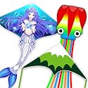 Kites for Adults & Kids Ages 4-8,Beach Kites Easy to Fly for Beginner, with Handle and 328ft Kite String，Best Toy and Gift for Boys & Girls.