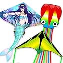 Kites for Adults & Kids Ages 4-8,Beach Kites Easy to Fly for Beginner, with Handle and 328ft Kite String，Best Toy and Gift for Boys & Girls.