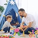 KITI KITS Star Links Interlocking Kids Building Toys, Interactive Early Learning Toys for Kids, Preschool Toys for Toddlers Boys and Girls, Stem Toys for Age 3 4 5 6 (STAR-200)