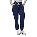 Kitmaz Women's Scrub Pants, Mid Rise Stretch Jogger Style